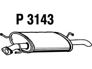 FENNO P3143 galinis duslintuvas 
 Išmetimo sistema -> Duslintuvas
OK2B-40-100A
