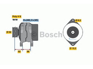 BOSCH 0 986 041 381 kintamosios srovės generatorius 
 Elektros įranga -> Kint. sr. generatorius/dalys -> Kintamosios srovės generatorius
5705 4C, 46231787, 98 490 185, 5705 4C