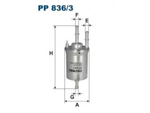 FILTRON PP836/3 kuro filtras 
 Techninės priežiūros dalys -> Papildomas remontas
6Q0201051, 6Q0201051B, 6Q0201051H