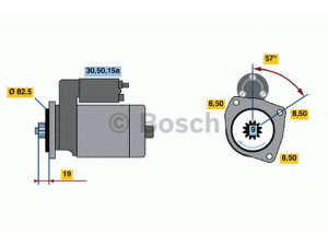 BOSCH 0 986 013 380 starteris 
 Elektros įranga -> Starterio sistema -> Starteris
027 911 023, 027 911 023 X