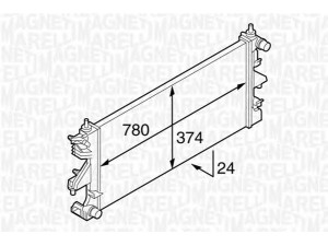 MAGNETI MARELLI 350213127100 radiatorius, variklio aušinimas 
 Aušinimo sistema -> Radiatorius/alyvos aušintuvas -> Radiatorius/dalys
1330.Q3, 1330Q3, 1342588080, 1330.Q3