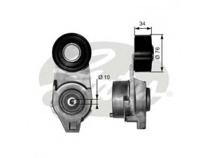 GATES T38565 diržo įtempiklis, V formos rumbuotas diržas 
 Diržinė pavara -> V formos rumbuotas diržas/komplektas -> Dirželio įtempiklis (įtempimo blokas)
1664973, 3154315, 8149798