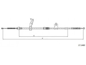 CABOR 17.1480 trosas, stovėjimo stabdys
4643005030