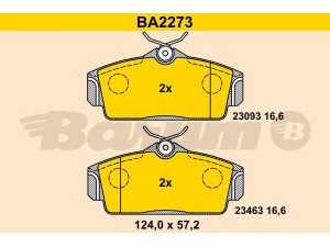 BARUM BA2273 stabdžių trinkelių rinkinys, diskinis stabdys 
 Techninės priežiūros dalys -> Papildomas remontas
41060-2F525, 41060-2F526, 41060-2F527