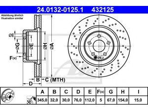 ATE 24.0132-0125.1 stabdžių diskas 
 Dviratė transporto priemonės -> Stabdžių sistema -> Stabdžių diskai / priedai
220 421 11 12