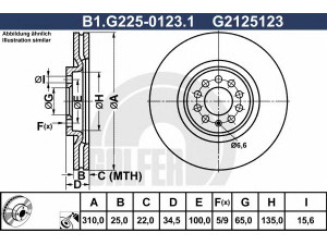 GALFER B1.G225-0123.1 stabdžių diskas 
 Stabdžių sistema -> Diskinis stabdys -> Stabdžių diskas
6R0 615 301 B, 8N0 615 301 A, 6R0 615 301 B