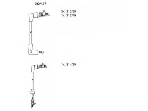 BREMI 300/127 uždegimo laido komplektas 
 Kibirkšties / kaitinamasis uždegimas -> Uždegimo laidai/jungtys