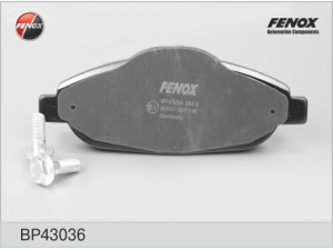 FENOX BP43036 stabdžių trinkelių rinkinys, diskinis stabdys 
 Techninės priežiūros dalys -> Papildomas remontas
425393, 425426