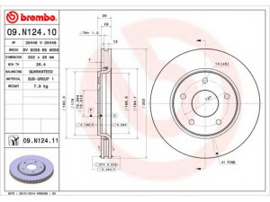 BREMBO 09.N124.11 stabdžių diskas 
 Dviratė transporto priemonės -> Stabdžių sistema -> Stabdžių diskai / priedai
4721933AB, 4721995AA, 4779783AA