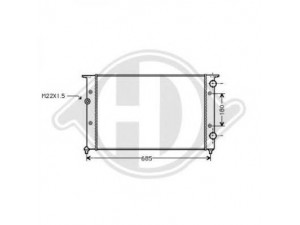 DIEDERICHS 8501754 radiatorius, variklio aušinimas 
 Aušinimo sistema -> Radiatorius/alyvos aušintuvas -> Radiatorius/dalys
1H0121253AE, 1H0121253AE