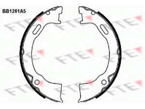 FTE BB1261A5 stabdžių trinkelių komplektas, stovėjimo stabdis 
 Stabdžių sistema -> Rankinis stabdys
4796337, 3309694, 4001277, F58Z2648A