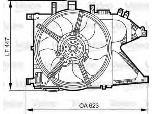VALEO 696382 atrama, aušinimo ventiliatorius 
 Aušinimo sistema -> Radiatoriaus ventiliatorius
1314443, 24445183