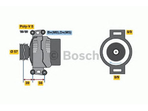 BOSCH 0 124 425 036 kintamosios srovės generatorius 
 Elektros įranga -> Kint. sr. generatorius/dalys -> Kintamosios srovės generatorius
51734824