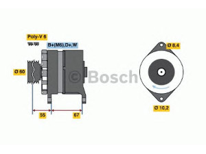 BOSCH 0 120 488 142 kintamosios srovės generatorius 
 Elektros įranga -> Kint. sr. generatorius/dalys -> Kintamosios srovės generatorius