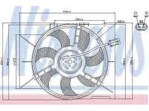 NISSENS 85182 ventiliatorius, radiatoriaus 
 Aušinimo sistema -> Oro aušinimas
1314 503, 1341 245, 1341 309, 90442047