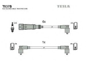 TESLA T037B uždegimo laido komplektas 
 Kibirkšties / kaitinamasis uždegimas -> Uždegimo laidai/jungtys