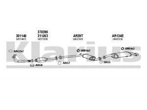 KLARIUS 030119U išmetimo sistema 
 Išmetimo sistema -> Išmetimo sistema, visa