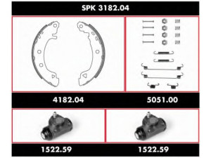REMSA SPK 3182.04 stabdžių rinkinys, būgniniai stabdžiai 
 Stabdžių sistema -> Būgninis stabdys -> Stabdžių remonto rinkinys