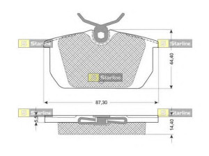 STARLINE BD S822P stabdžių trinkelių rinkinys, diskinis stabdys 
 Techninės priežiūros dalys -> Papildomas remontas
0060 765 020, 0060 777 601, 0060 945 821