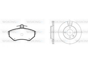 WOKING 87313.04 stabdžių rinkinys, diskiniai stabdžiai 
 Stabdžių sistema -> Diskinis stabdys -> Stabdžių remonto rinkinys