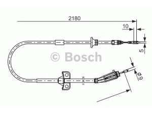 BOSCH 1 987 477 248 trosas, stovėjimo stabdys 
 Stabdžių sistema -> Valdymo svirtys/trosai