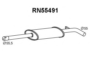 VENEPORTE RN55491 priekinis duslintuvas 
 Išmetimo sistema -> Duslintuvas
200106843R