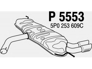 FENNO P5553 galinis duslintuvas 
 Išmetimo sistema -> Duslintuvas
5P0253609C