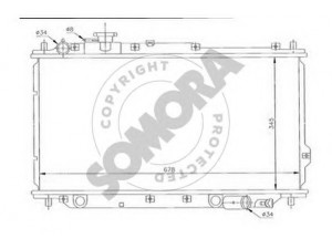 SOMORA 116040 radiatorius, variklio aušinimas 
 Aušinimo sistema -> Radiatorius/alyvos aušintuvas -> Radiatorius/dalys