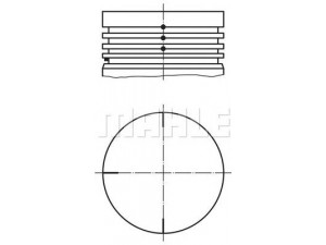 MAHLE ORIGINAL 022 04 02 stūmoklis 
 Variklis -> Cilindrai/stūmokliai