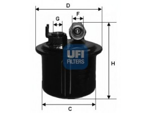 UFI 31.698.00 kuro filtras 
 Techninės priežiūros dalys -> Papildomas remontas
16010-SM4-507, 16010-SM4-951, 16010-SM4-952