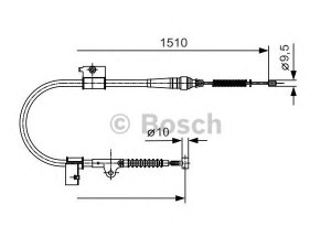 BOSCH 1 987 482 050 trosas, stovėjimo stabdys 
 Stabdžių sistema -> Valdymo svirtys/trosai
36531 0X900