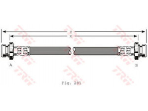 TRW PHA259 stabdžių žarnelė 
 Stabdžių sistema -> Stabdžių žarnelės
4621450J05, 4621490J00