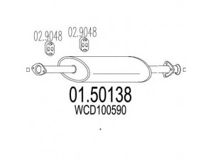 MTS 01.50138 galinis duslintuvas 
 Išmetimo sistema -> Duslintuvas
WCD100590