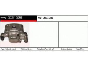 DELCO REMY DC81326 stabdžių apkaba 
 Dviratė transporto priemonės -> Stabdžių sistema -> Stabdžių apkaba / priedai
MB500770, MB534318, MB534322