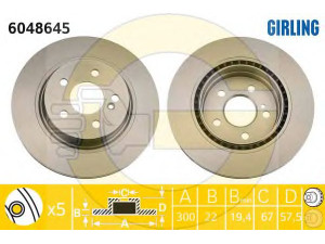 GIRLING 6048645 stabdžių diskas 
 Dviratė transporto priemonės -> Stabdžių sistema -> Stabdžių diskai / priedai
0004231212, 2044230712, A0004231212