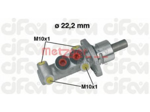 METZGER 202-302 pagrindinis cilindras, stabdžiai 
 Stabdžių sistema -> Pagrindinis stabdžių cilindras
357 611 019A, 357 611 019B