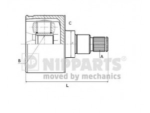 NIPPARTS N2831000 jungčių komplektas, kardaninis velenas 
 Ratų pavara -> Sujungimai/komplektas
39711-35F10, 397113510