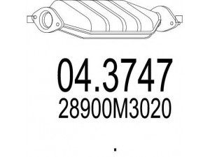 MTS 04.3747 katalizatoriaus keitiklis 
 Išmetimo sistema -> Katalizatoriaus keitiklis
28900M3020