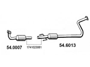 ASSO 54.0007 katalizatoriaus keitiklis 
 Išmetimo sistema -> Katalizatoriaus keitiklis
174100J010, 174100J020, 174100J040