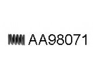 VENEPORTE AA98071 spyruoklė, duslintuvas 
 Išmetimo sistema -> Surinkimo dalys -> Atskiros surinkimo dalys -> Spyruoklė
200748H30A, 8200235963, 1449262G00