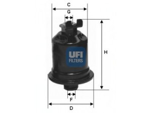 UFI 31.580.00 kuro filtras 
 Techninės priežiūros dalys -> Papildomas remontas
25176331, 23300-74210, 23300-79425