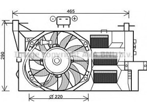 PRASCO FT7563 ventiliatorius, radiatoriaus 
 Aušinimo sistema -> Oro aušinimas
46519308