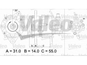 VALEO 437145 kintamosios srovės generatorius 
 Elektros įranga -> Kint. sr. generatorius/dalys -> Kintamosios srovės generatorius
A1T01384, A2T01483, A2T01583, A2T01683