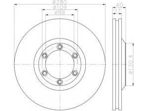 HELLA PAGID 8DD 355 115-231 stabdžių diskas 
 Stabdžių sistema -> Diskinis stabdys -> Stabdžių diskas
8973606770, 8973606780, 8980062590