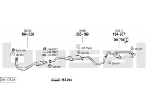 BOSAL 034.178.02 išmetimo sistema 
 Išmetimo sistema -> Išmetimo sistema, visa