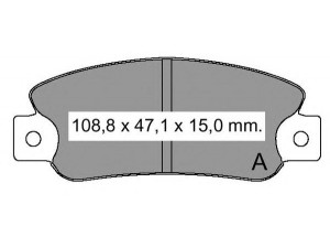 VEMA 832601 stabdžių trinkelių rinkinys, diskinis stabdys
60750464, 60750795, 60777262, 60778279