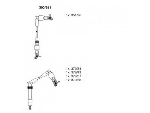 BREMI 300/681 uždegimo laido komplektas 
 Kibirkšties / kaitinamasis uždegimas -> Uždegimo laidai/jungtys
1612606, 90510857