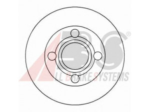 A.B.S. 16100 stabdžių diskas 
 Stabdžių sistema -> Diskinis stabdys -> Stabdžių diskas
895.615.301