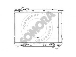 SOMORA 116140 radiatorius, variklio aušinimas 
 Aušinimo sistema -> Radiatorius/alyvos aušintuvas -> Radiatorius/dalys