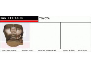 DELCO REMY DC81484 stabdžių apkaba 
 Stabdžių sistema -> Stabdžių matuoklis -> Stabdžių matuoklio montavimas
